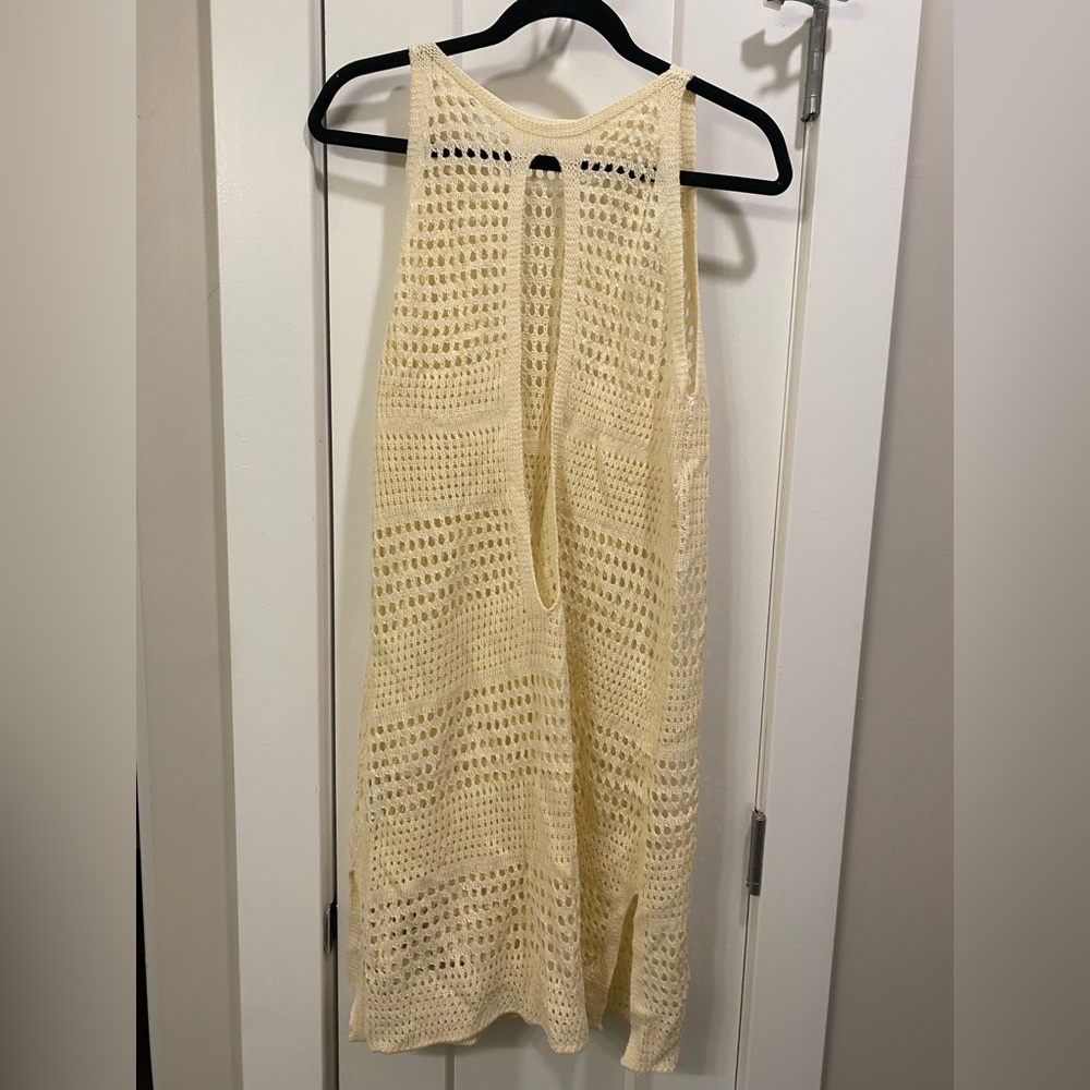 Shein Hollow Out Cut Out Back Slit Hem Cover Up Dress - Picture 3 of 4